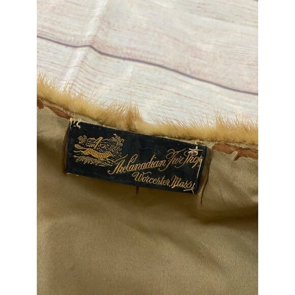 Vintage Thelanadian Fur Shop Worchester Mass Mink Fur Wrap - Medium - Picture 8 of 14